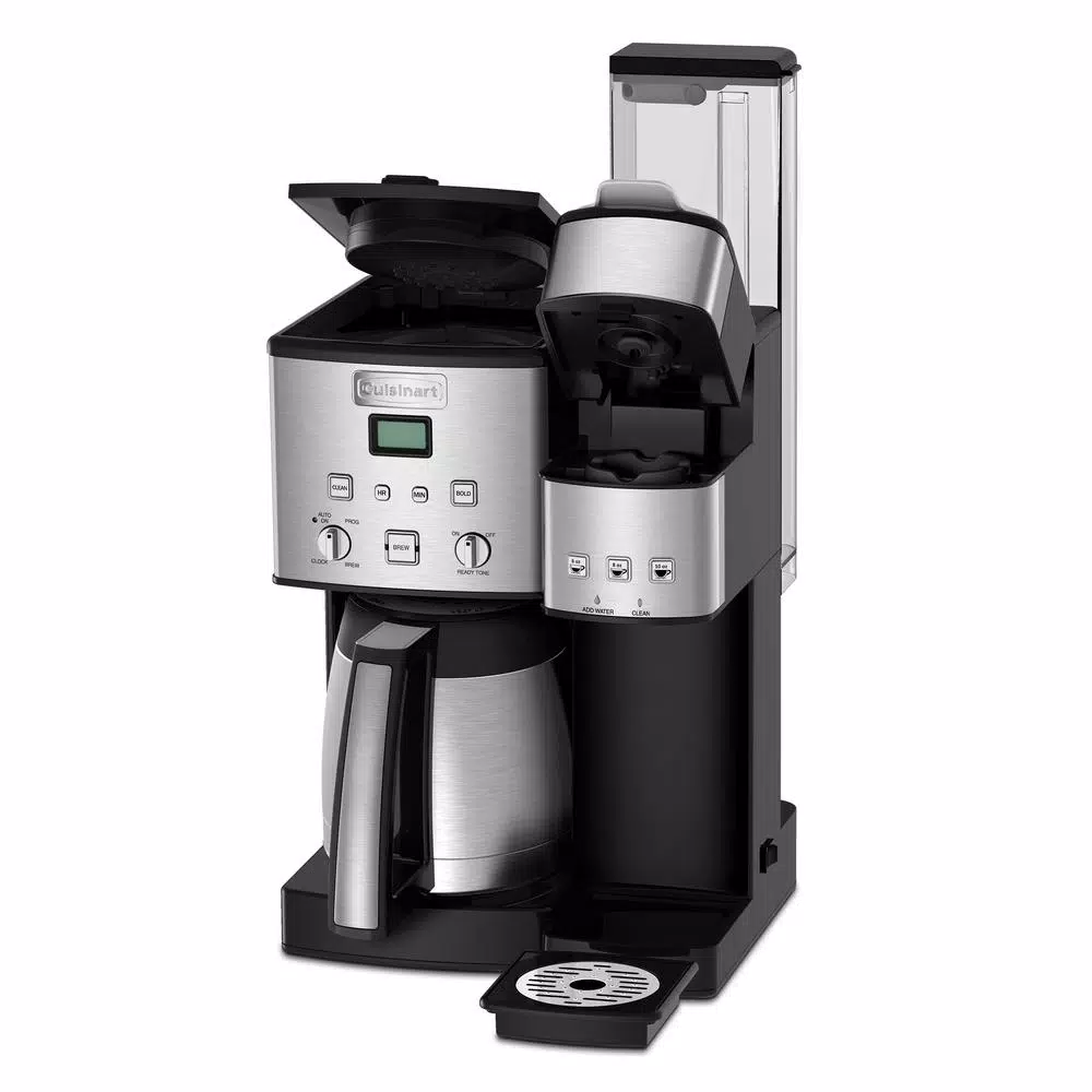 Cuisinart Coffee Center 10-Cup Thermal Coffeemaker and Single-Serve Brewer, Brushed Chrome