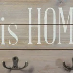 Stratton Home Decor Bless This Home Wood Wall Sign with 4 Metal Hooks thumbnail 3