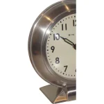 Westclox Metal Table Top Alarm Clock with Brushed Nickel Finish and Classic Big Ben Design thumbnail 3