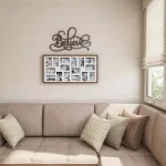 Lavish Home "Believe" Metal Cutout Wall Decor - Distressed Dark Brown Rustic Sign thumbnail 6