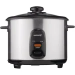 Brentwood 10-Cup Silver Rice Cooker with Stainless Steel Body and Nonstick Inner Pot thumbnail 1