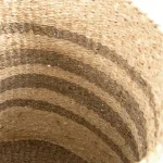 Zentique Handmade Woven Seagrass and Palm Leaf Large Decorative Basket with Handles thumbnail 3
