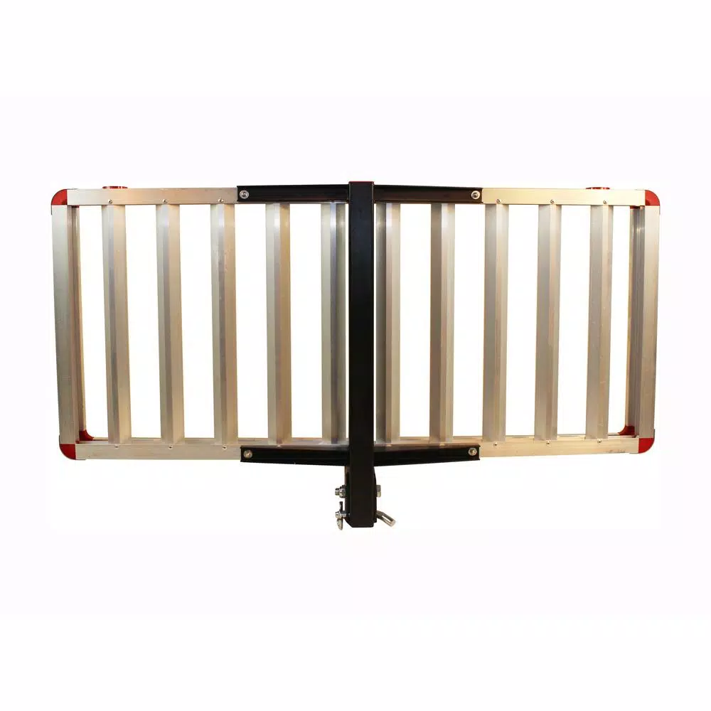 MaxxHaul 50 in. x 22 in. Aluminum Folding Hitch Cargo Carrier, 500 lb. Capacity, 2 in. Receiver