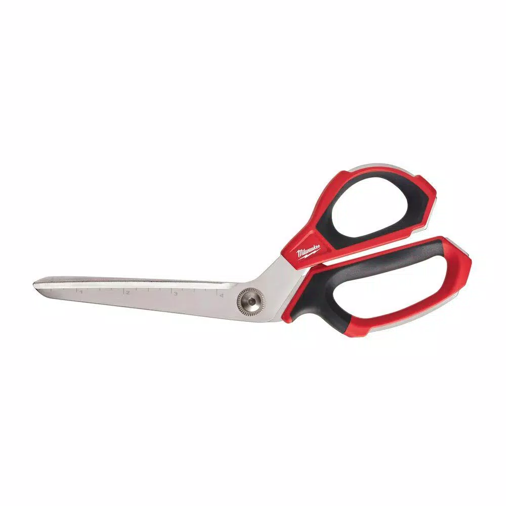 Milwaukee Jobsite Offset Scissors with Iron Carbide Micro-Serrated Blades