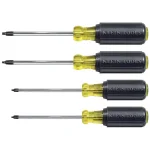 Klein Tools 4-Piece Square Recess Robertson Screwdriver Set with Cushion-Grip Handles thumbnail 1