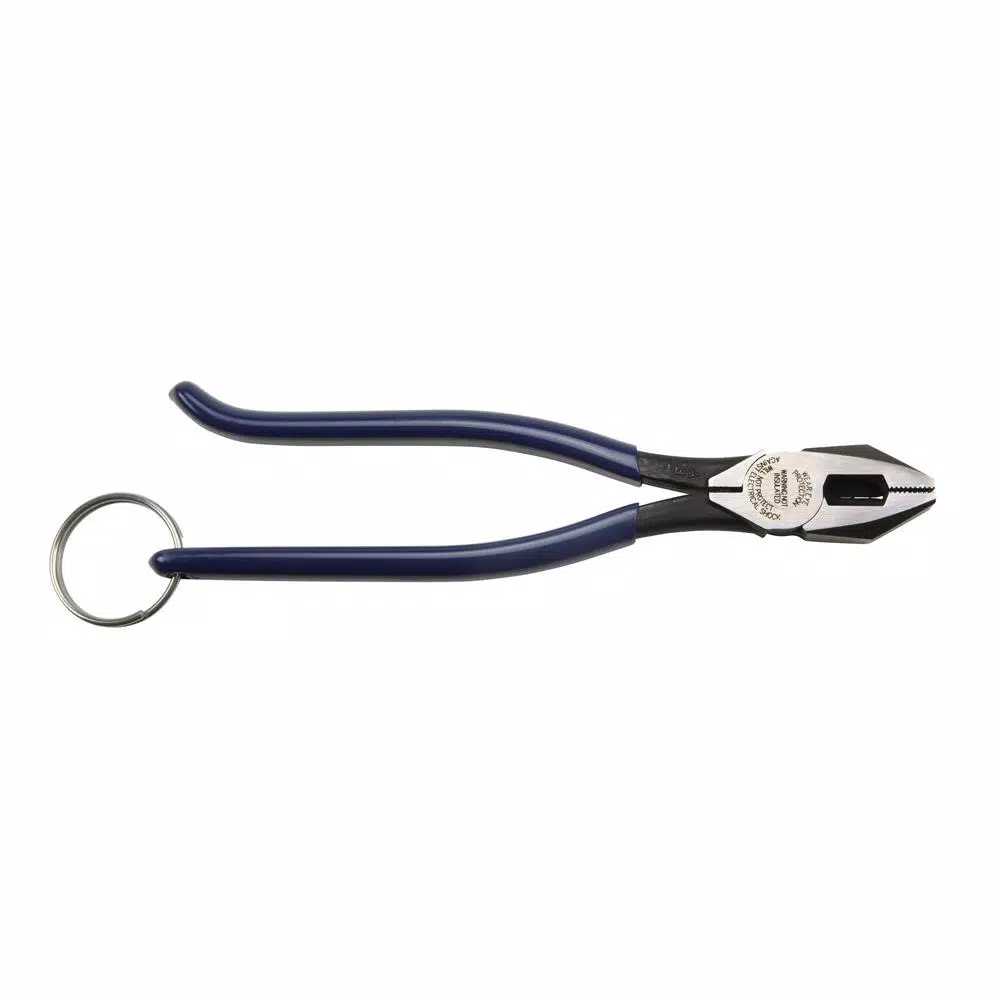 Klein Tools Slim Ironworker Pliers with Tether Ring for Rebar Tie Wire