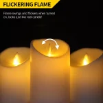 Novelty Place Flickering LED Candles, Lifelike Swinging Flame Flameless Battery Powered Warm White thumbnail 2