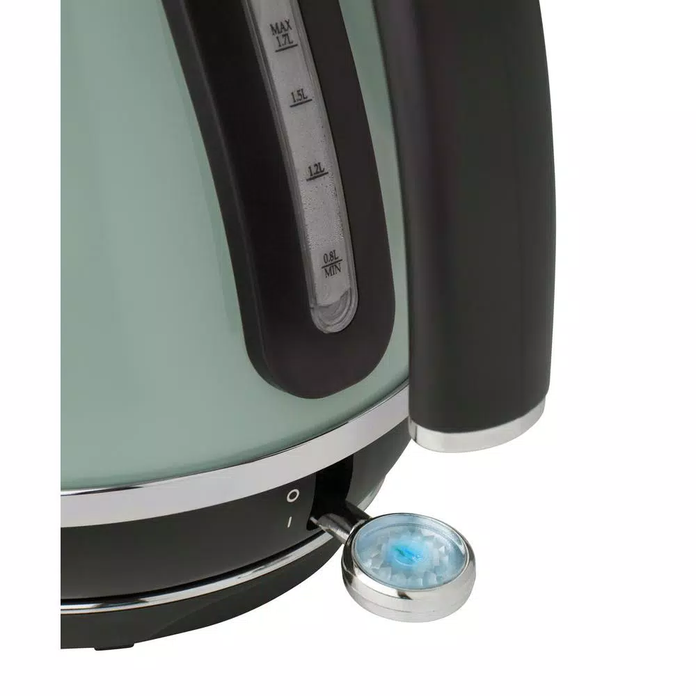 HADEN Cotswold 1.7L Electric Kettle, 7-Cup Stainless Steel with Auto Shut-Off, Sage Green