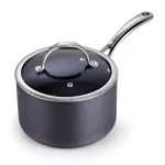 Cooks Standard 3 Qt. Hard-Anodized Aluminum Nonstick Saucepan with Glass Lid, Black thumbnail 1