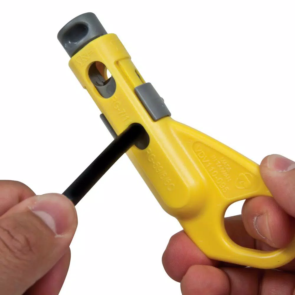 Klein Tools Coax Combination Radial Stripper for RG6, RG59, RG11, and RG7 Cables