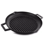 General Store Addlestone 12 in. Cast Iron Grill Pan, Pre-Seasoned Black thumbnail 1