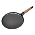 MasterPan 11 in. Non-Stick Cast Aluminum Crepe Pan with Detachable Handle, Induction Compatible, Black thumbnail 1
