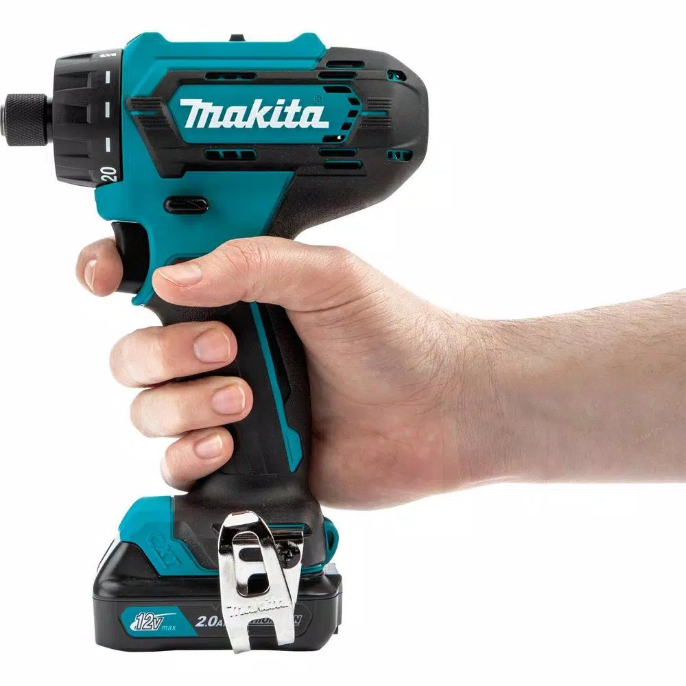 Makita 12V max CXT Cordless 1/4 in. Hex Screwdriver Kit, 2.0Ah