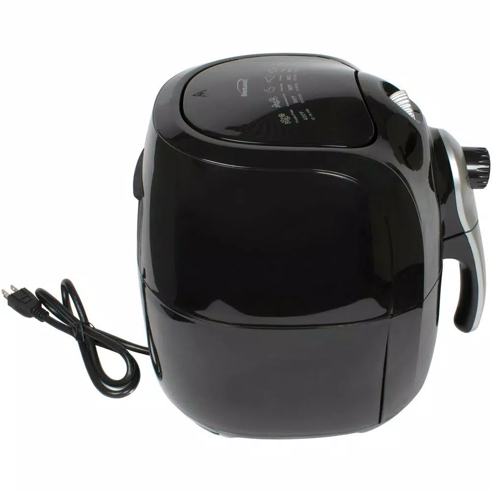 Brentwood 3.7 Qt. Black Air Fryer with Timer and Temperature Control, 1400W
