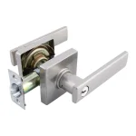 Toledo Fine Locks Toledo European Lugo Keyed Entry Door Lever Set, Satin Nickel thumbnail 1