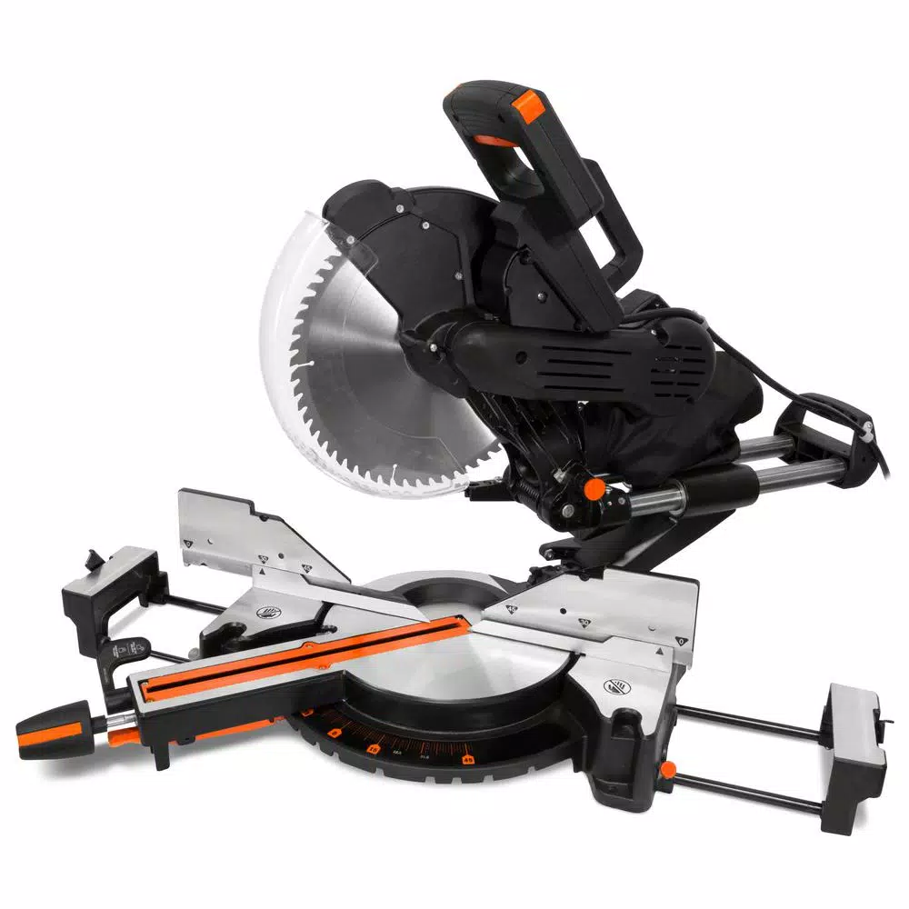WEN 12 in. Dual Bevel Sliding Compound Miter Saw with Laser and LED Light, 15 Amp