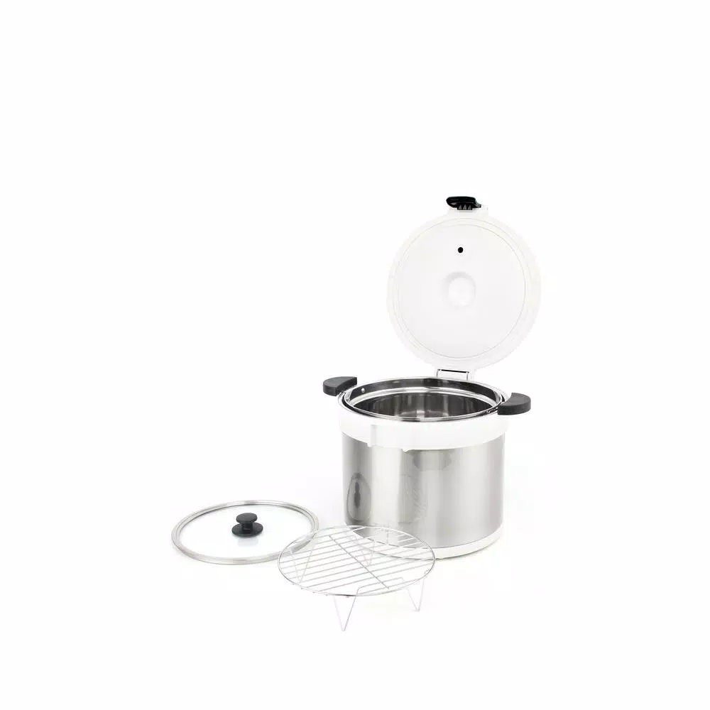 Tayama TXM-70XL 7 Qt. Stainless Steel Thermal Cooker and Slow Cooker, White