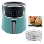 GoWISE USA 7 Qt. Digital Air Fryer with Dehydrator, 8-in-1 Functions and 3 Stackable Racks, Mint thumbnail 3