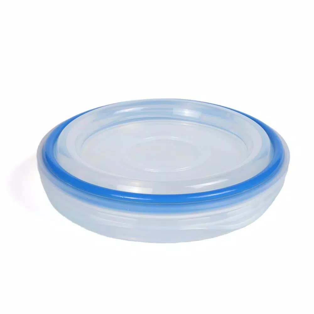 Creative Home Silicone Collapsible Food Storage Bowl with Leak-Resistant Lid, 16 oz
