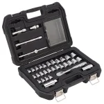 DEWALT 3/8 in. Drive 34-Piece Combination Socket Set with Ratchet, Metric & SAE thumbnail 2