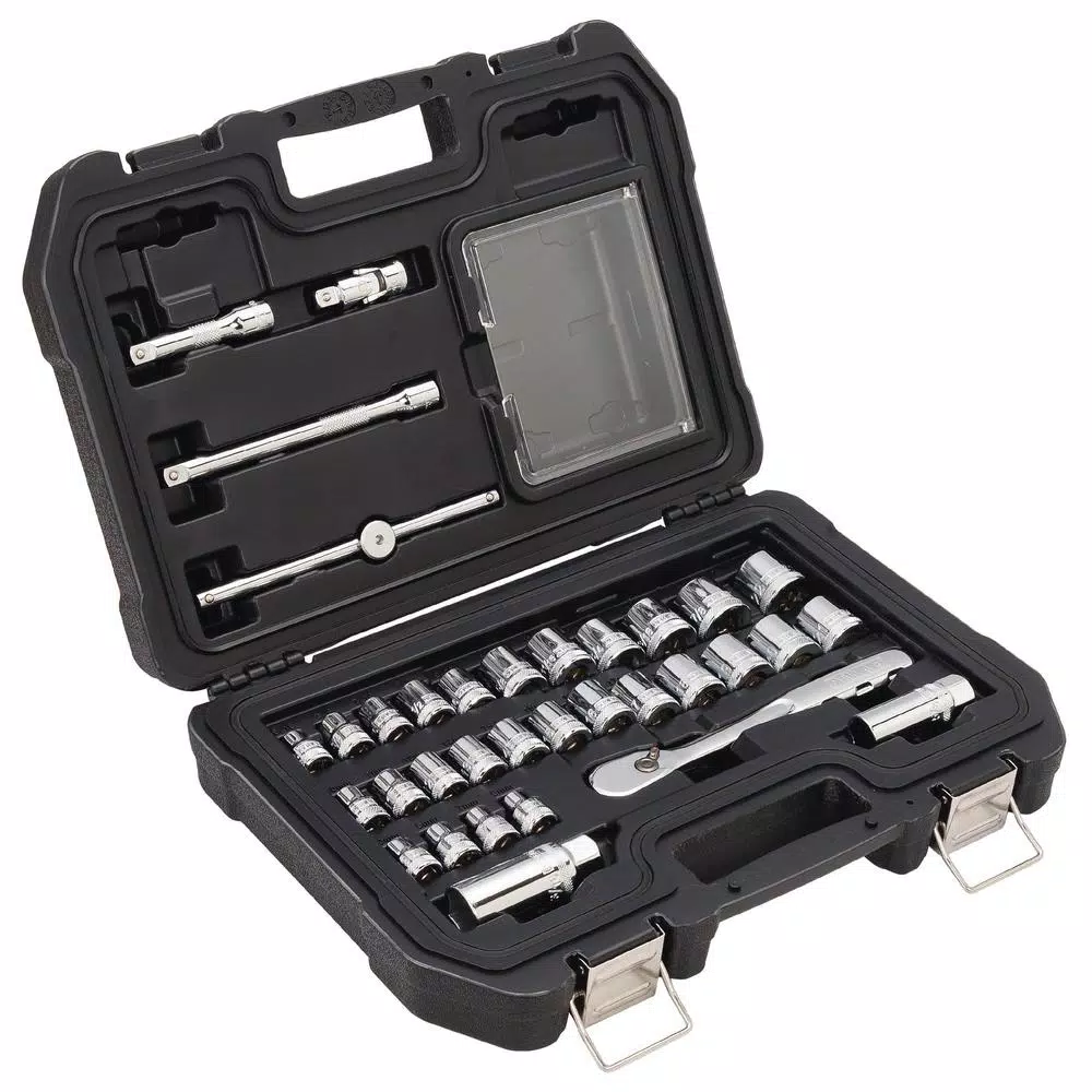 DEWALT 3/8 in. Drive 34-Piece Combination Socket Set with Ratchet, Metric & SAE