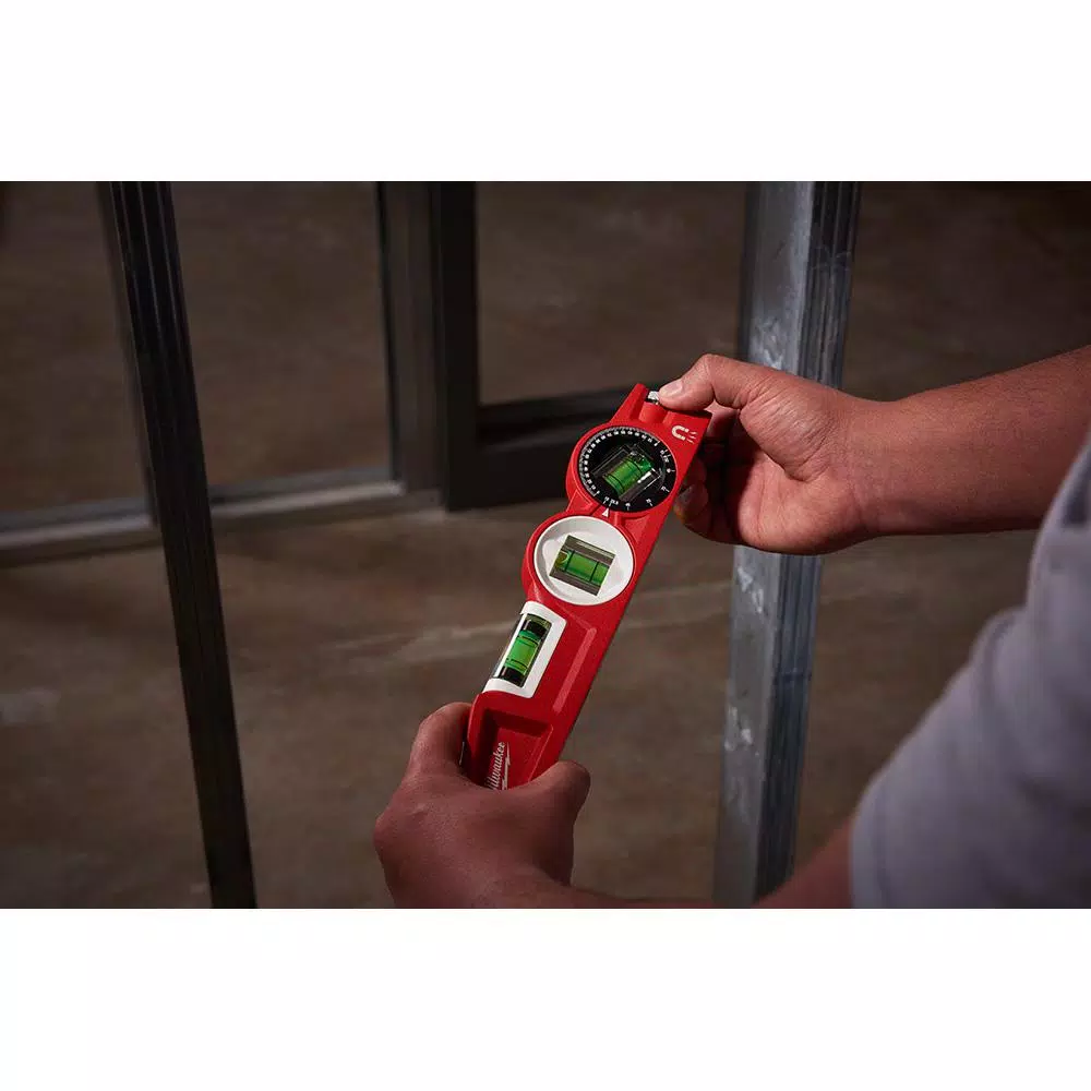 Milwaukee REDSTICK Compact Box Level Set with 10 in. 360-Degree Locking Torpedo Level