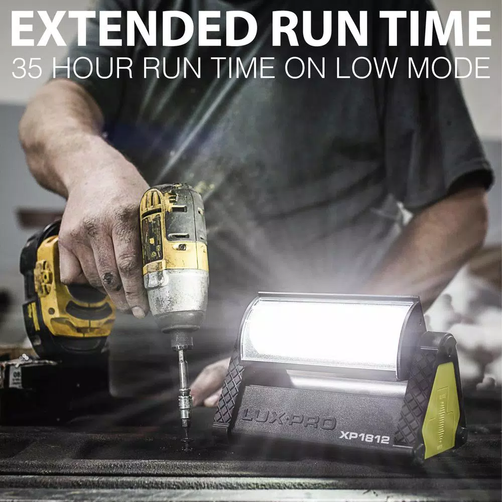 LUXPRO Pro Series 1050 Lumens Broadbeam LED Directional Pivoting Cordless Work Light