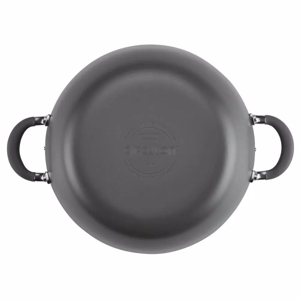 Circulon Radiance 5.5 Qt. Gray Hard-Anodized Nonstick Covered Casserole with Colander