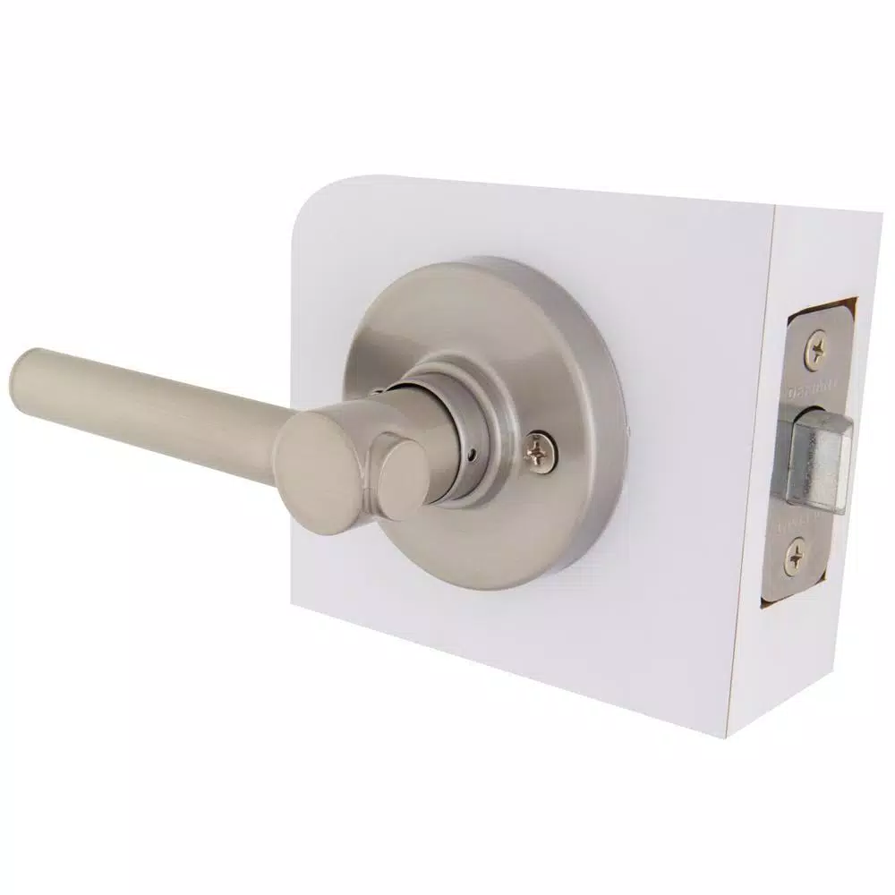 Defiant Highland Satin Nickel Passage Door Lever with Round Rose