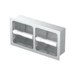 Gatco Double Recessed Toilet Paper Holder in Chrome thumbnail 1