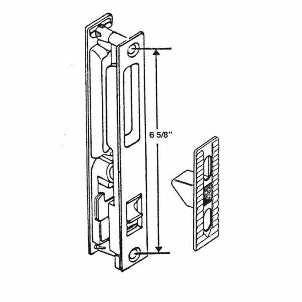 Barton Kramer #444 Chrome-Plated Sliding Patio Door Lock with Upward Locking Mechanism