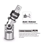Capri Tools Quick Release Universal Joint Set, 3-Piece Chrome Vanadium Steel thumbnail 2