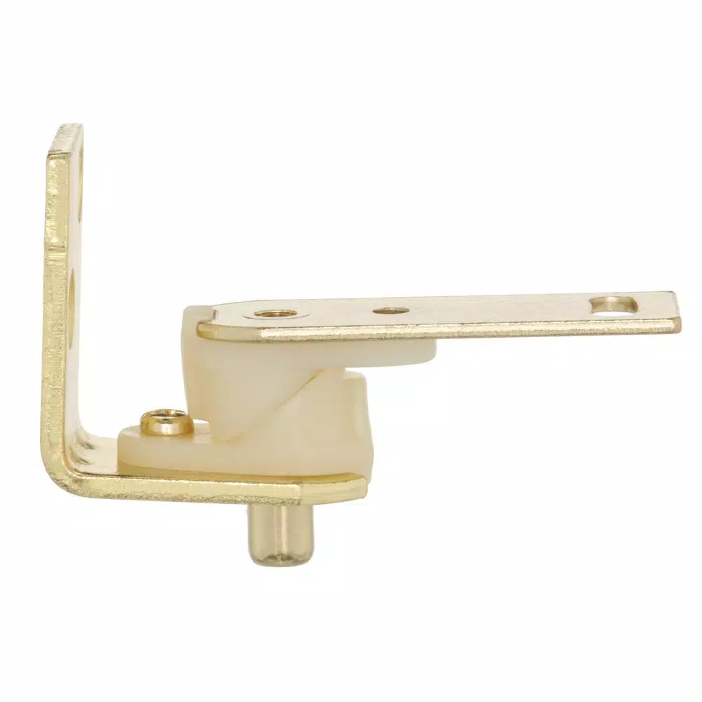 Prime-Line Brass Finished Steel Cafe Door Hinge Set, Double Acting & Self-Closing