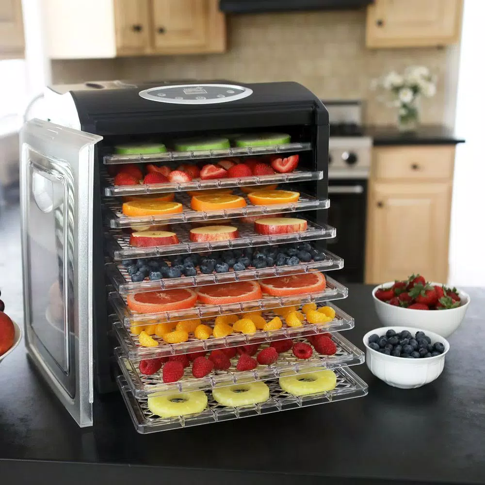 Ivation 9-Tray Electric Food Dehydrator with Digital Timer & Temperature Control, 600W