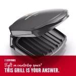 George Foreman Classic 2-Serving Indoor Electric Grill and Panini Press thumbnail 3