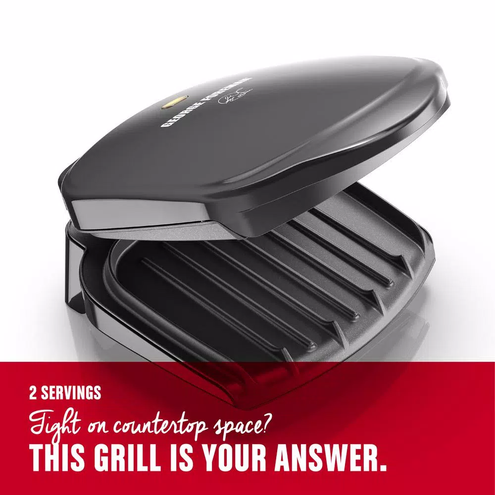 George Foreman Classic 2-Serving Indoor Electric Grill and Panini Press