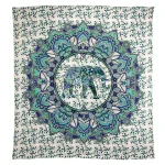 WallPops Ganesha Blue Elephant Mandala Bohemian Cotton Wall Tapestry, Multicolor thumbnail 2