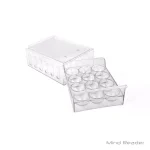 Mind Reader Clear Stackable 1-Dozen Egg Container Storage Drawer, Reusable BPA-Free Plastic thumbnail 1