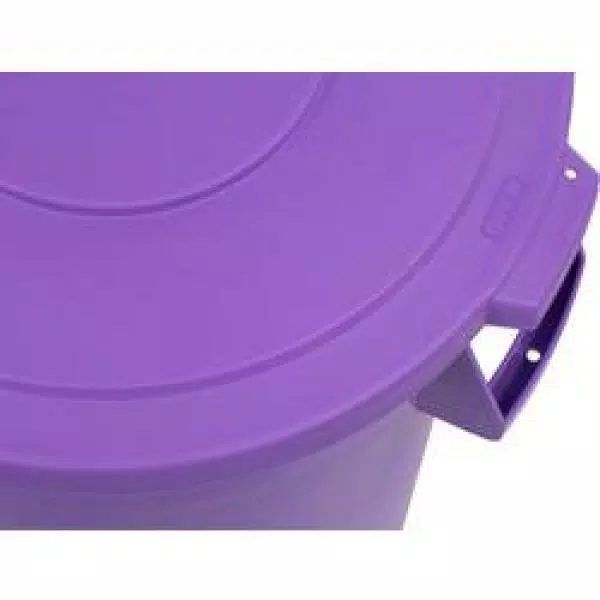 Carlisle Bronco 10 Gal. Purple Round Trash Can Lid (6-Pack)
