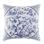 Laura Ashley Charlotte Blue Multicolored Floral Cotton Blend 16 in. Square Throw Pillow thumbnail 1