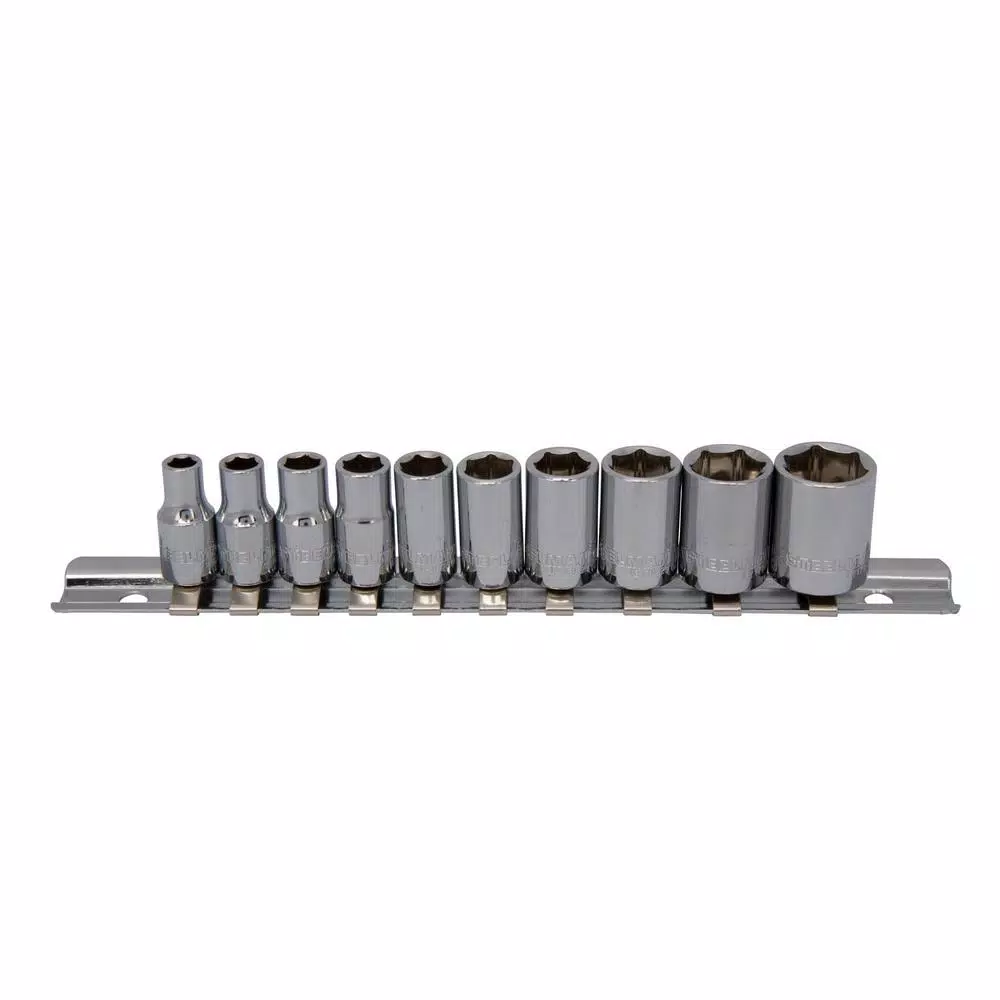 Steelman 10-Piece 1/4 in. Drive 6-Point SAE Socket Set