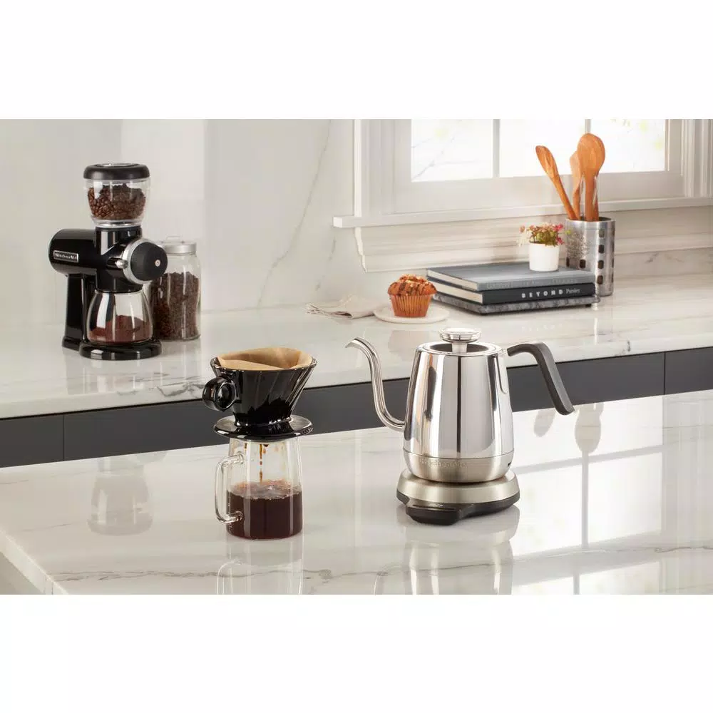 KitchenAid Precision Gooseneck Stainless Steel Electric Kettle with Digital Temperature Control