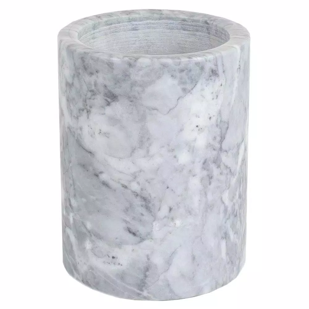 Unbranded White Marble Utensil Holder - Heavy Duty Large Capacity Utensil Crock