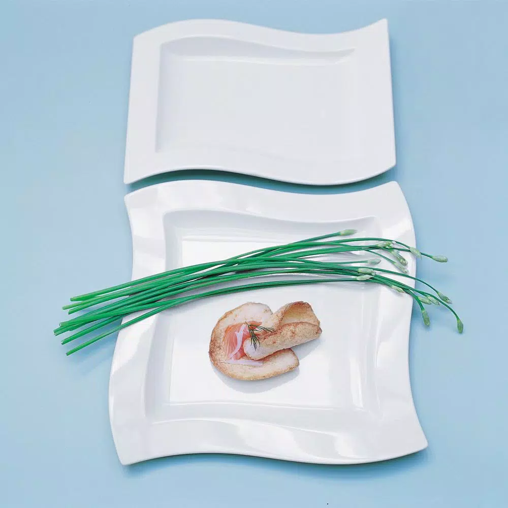 Villeroy & Boch New Wave 13 in. White Porcelain Square Platter