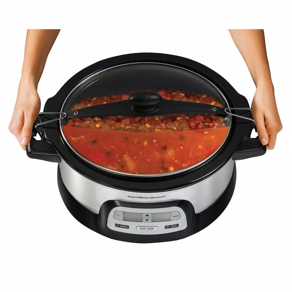 Hamilton Beach FlexCook 6 Qt. Programmable Slow Cooker, Silver