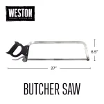 Weston 22 in. Stainless Steel Butcher Meat Saw with Trigger Lock thumbnail 2