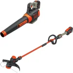 BLACK+DECKER 60V MAX Cordless Handheld Leaf Blower (400 CFM, 100 MPH) with Bonus 2-in-1 String Trimmer and Edger thumbnail 1