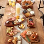 Libbey Acaciawood 5-Piece Antipasto Serving Set with 4 Glass Bowls and Wood Board thumbnail 5