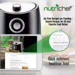 NutriChef 2-Quart Countertop Air Fryer Oven, 1000W Convection Cooker with Adjustable Temperature & Time thumbnail 3