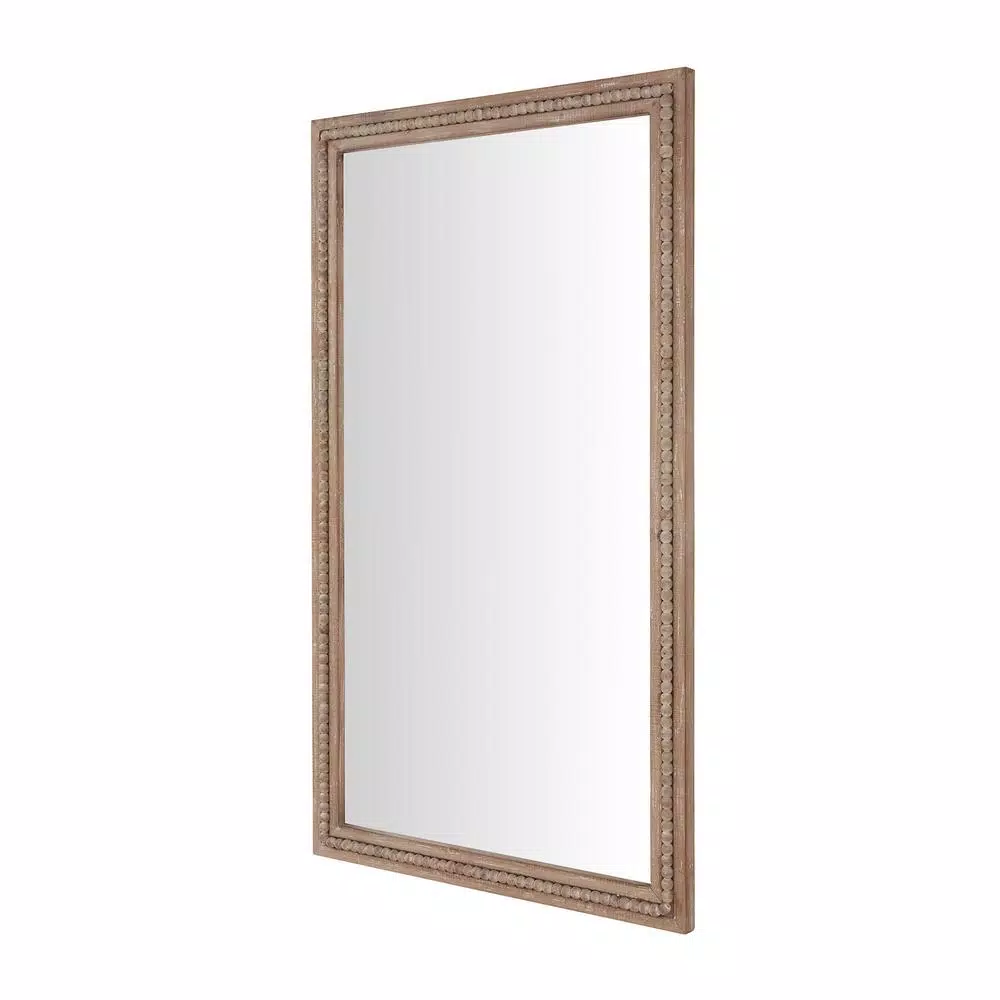 Home Decorators Collection Large Rectangle Brown Antiqued Wood Accent Mirror